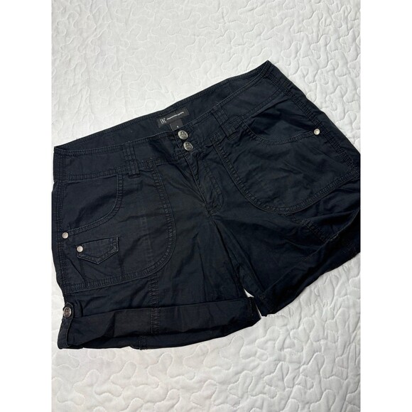INC International Concepts Black Chino Y2K 4” inseam shorts size 4 - Picture 4 of 7